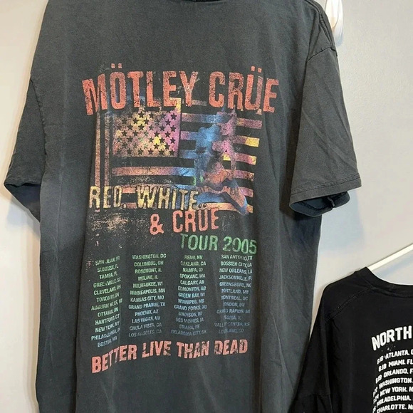 2005/2022 VTG BUNDLE motley crue concert merch tour t-shirts black L/3XL - Picture 11 of 12